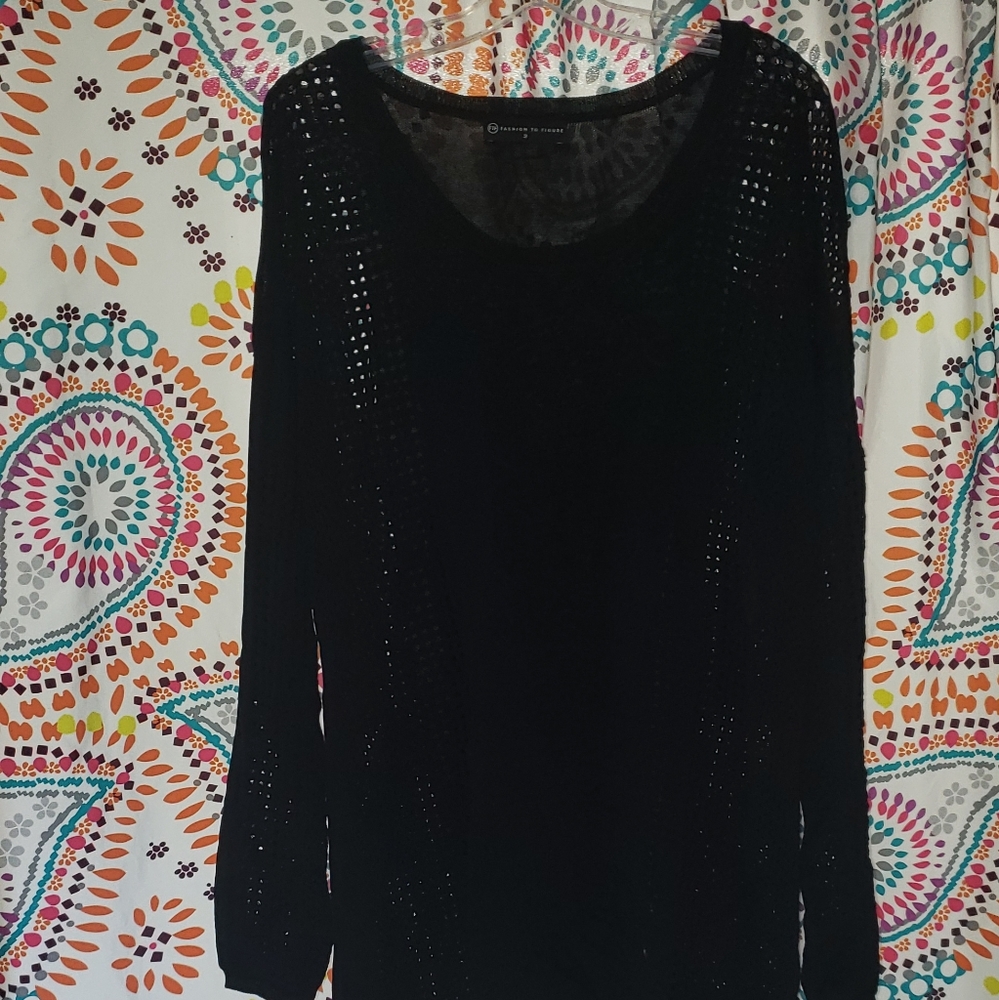 Fashion to Figure  Cold Shoulder Sweater